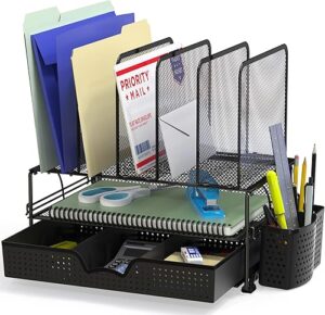 SimpleHouseware Mesh Desk Organizer for Home Office