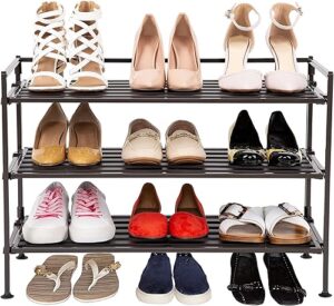 Seville Classics 3-Tier Entryway Shoe Rack Organizer