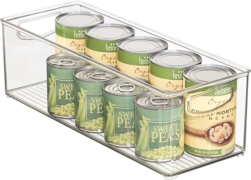 mDesign Extra Long Pantry Organizer Bins